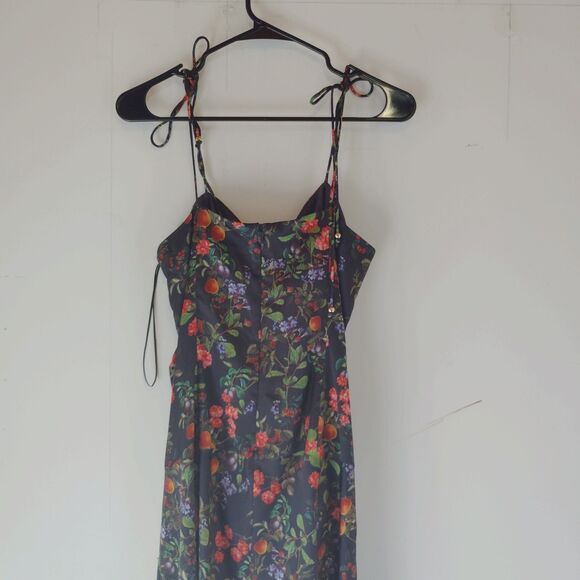 Finders Keepers Midi Dress Open Floral Strappy Back Keyhole Size 10 M - Picture 9 of 9